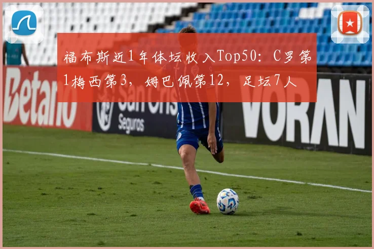 福布斯近1年体坛收入Top50：C罗第1梅西第3，姆巴佩第12，足坛7人